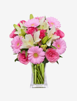 Pink And White Tender Bouquet Of Belise